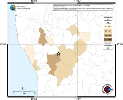 Mappa territorio comunale con almeno 3 questionari