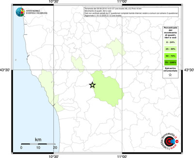 Mappa territorio comunale con almeno 3 questionari