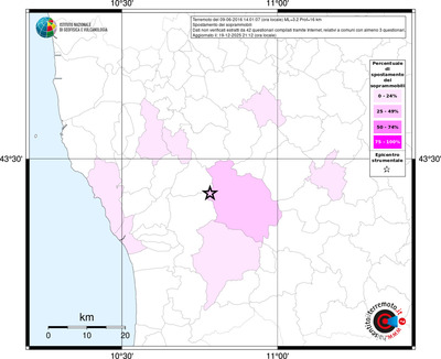 Mappa territorio comunale con almeno 3 questionari