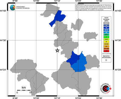 Mappa EMS - territori comuni