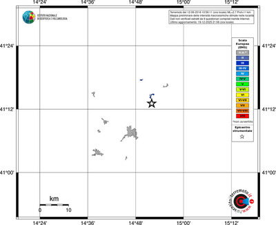 Mappa EMS - territori località