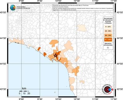 Mappa territorio comunale con almeno 3 questionari
