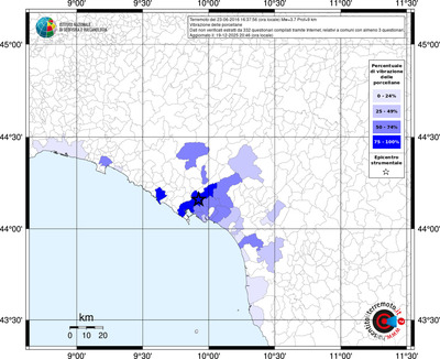 Mappa territorio comunale con almeno 3 questionari