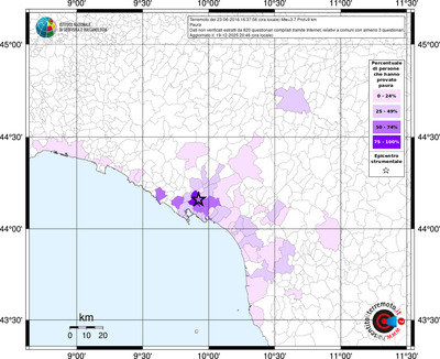 Mappa territorio comunale con almeno 3 questionari