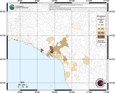 Mappa territorio comunale con almeno 3 questionari