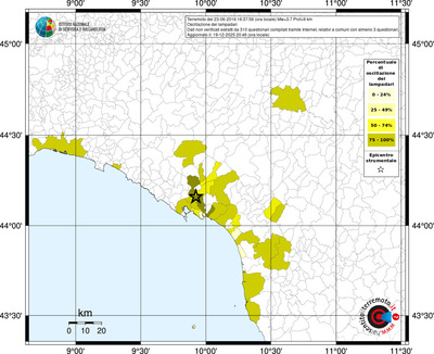 Mappa territorio comunale con almeno 3 questionari