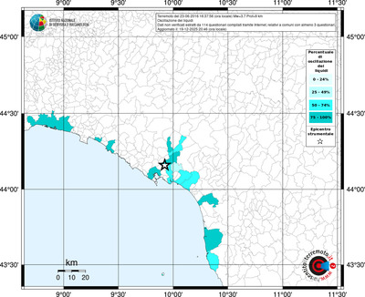 Mappa territorio comunale con almeno 3 questionari