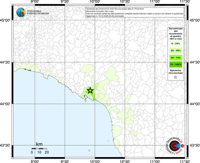 Mappa territorio comunale con almeno 3 questionari