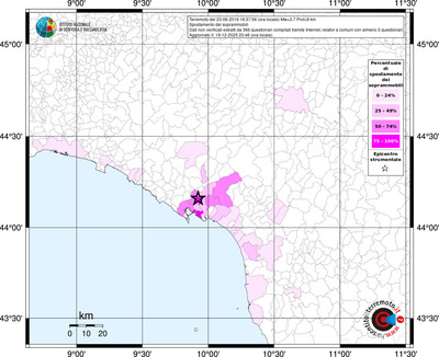 Mappa territorio comunale con almeno 3 questionari