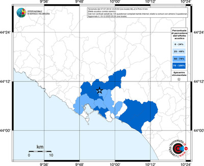 Mappa territorio comunale con almeno 3 questionari