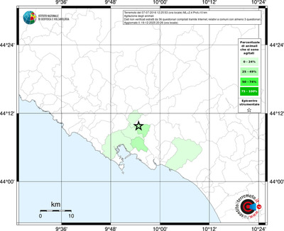 Mappa territorio comunale con almeno 3 questionari