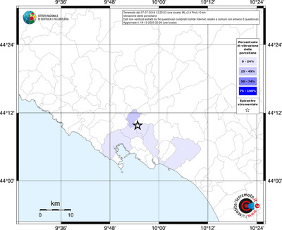 Mappa territorio comunale con almeno 3 questionari