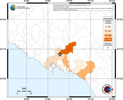 Mappa territorio comunale con almeno 3 questionari