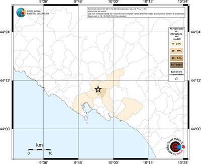 Mappa territorio comunale con almeno 3 questionari