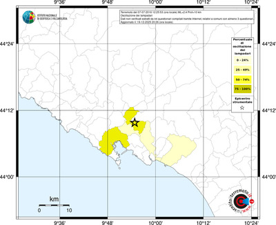 Mappa territorio comunale con almeno 3 questionari