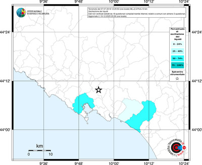 Mappa territorio comunale con almeno 3 questionari