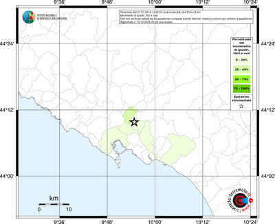 Mappa territorio comunale con almeno 3 questionari