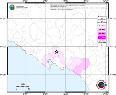 Mappa territorio comunale con almeno 3 questionari