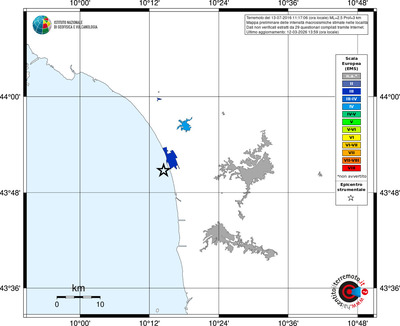 Mappa EMS - territori località