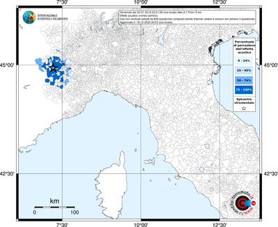 Mappa territorio comunale con almeno 3 questionari