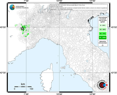 Mappa territorio comunale con almeno 3 questionari