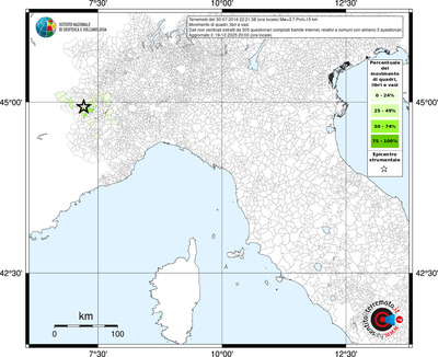 Mappa territorio comunale con almeno 3 questionari