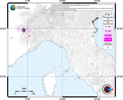 Mappa territorio comunale con almeno 3 questionari