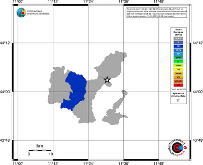 Mappa EMS - territori comuni
