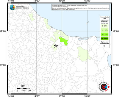 Mappa territorio comunale con almeno 3 questionari