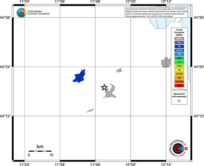 Mappa EMS - territori località