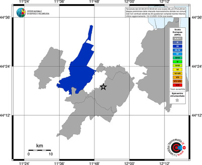 Mappa EMS - territori comuni
