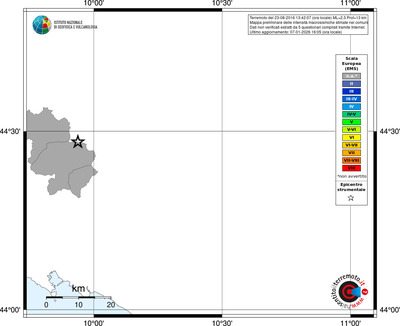 Mappa EMS - territori comuni