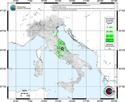 Mappa territorio comunale con almeno 3 questionari