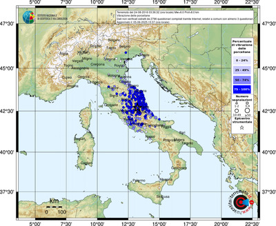 Mappa comuni con almeno 3 questionari