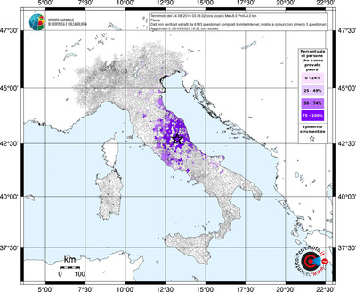 Mappa territorio comunale con almeno 3 questionari