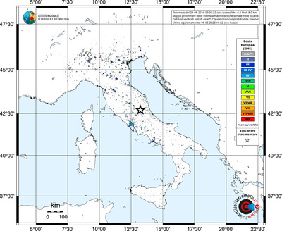 Mappa EMS - territori delle località