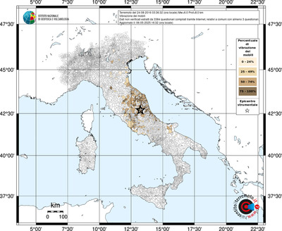 Mappa territorio comunale con almeno 3 questionari