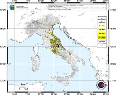 Mappa territorio comunale con almeno 3 questionari