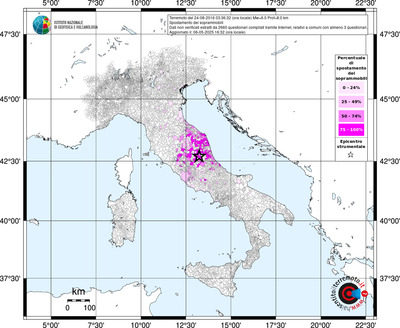 Mappa territorio comunale con almeno 3 questionari