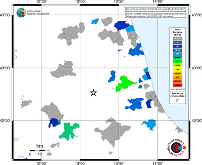Mappa EMS - territori comuni