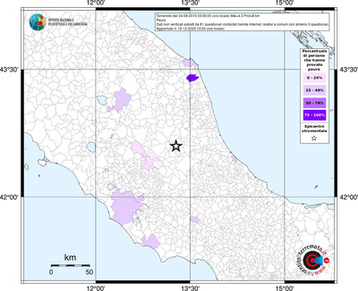 Mappa territorio comunale con almeno 3 questionari