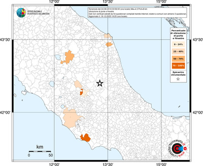 Mappa territorio comunale con almeno 3 questionari