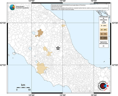 Mappa territorio comunale con almeno 3 questionari