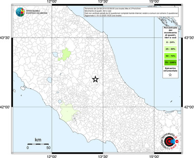Mappa territorio comunale con almeno 3 questionari