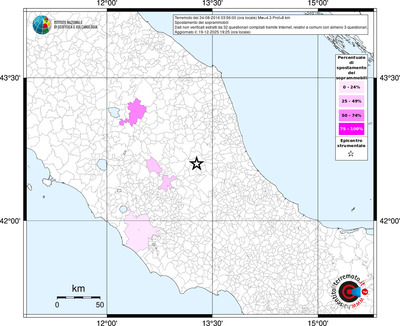 Mappa territorio comunale con almeno 3 questionari
