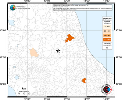 Mappa territorio comunale con almeno 3 questionari