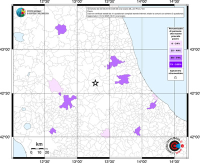 Mappa territorio comunale con almeno 3 questionari