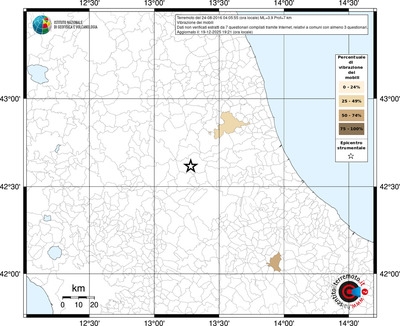Mappa territorio comunale con almeno 3 questionari