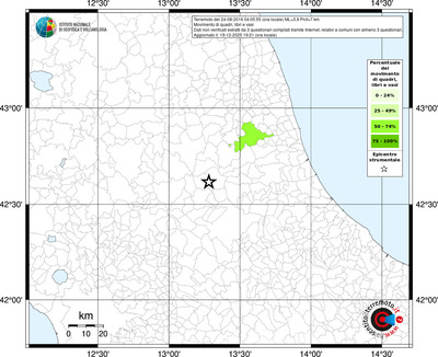 Mappa territorio comunale con almeno 3 questionari