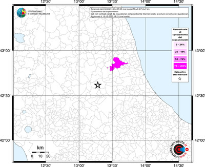 Mappa territorio comunale con almeno 3 questionari